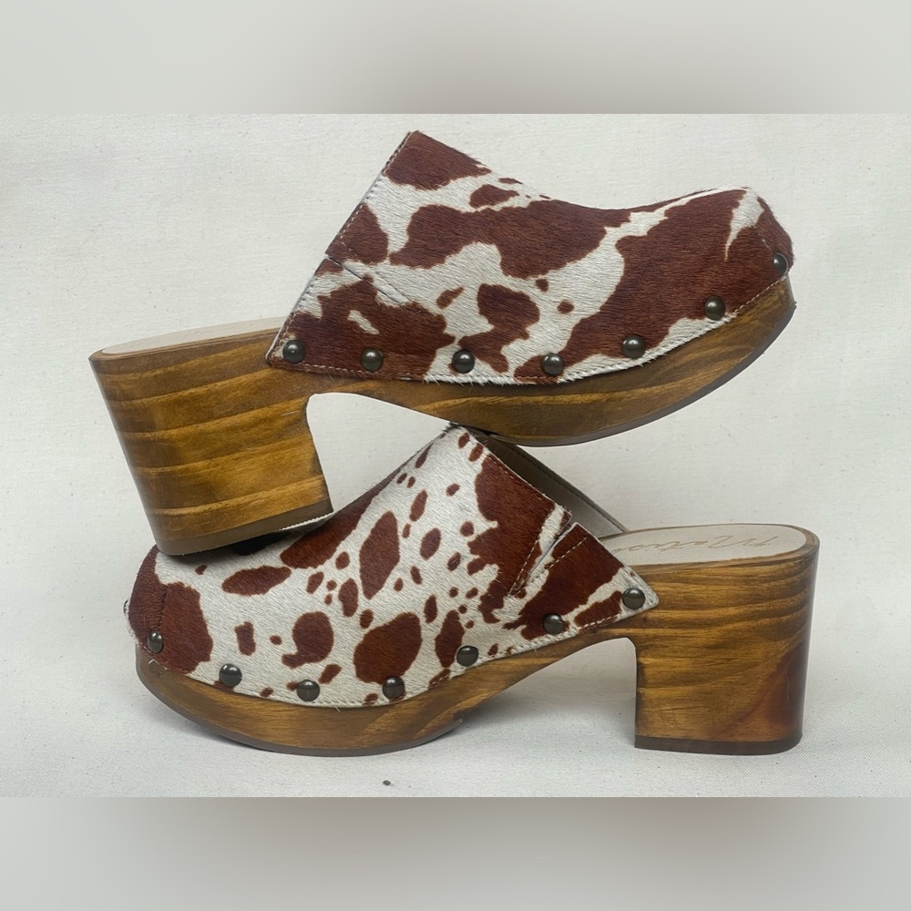 Matisse holly cowhide wood clog size 7 made in Brazil - Picture 8 of 10